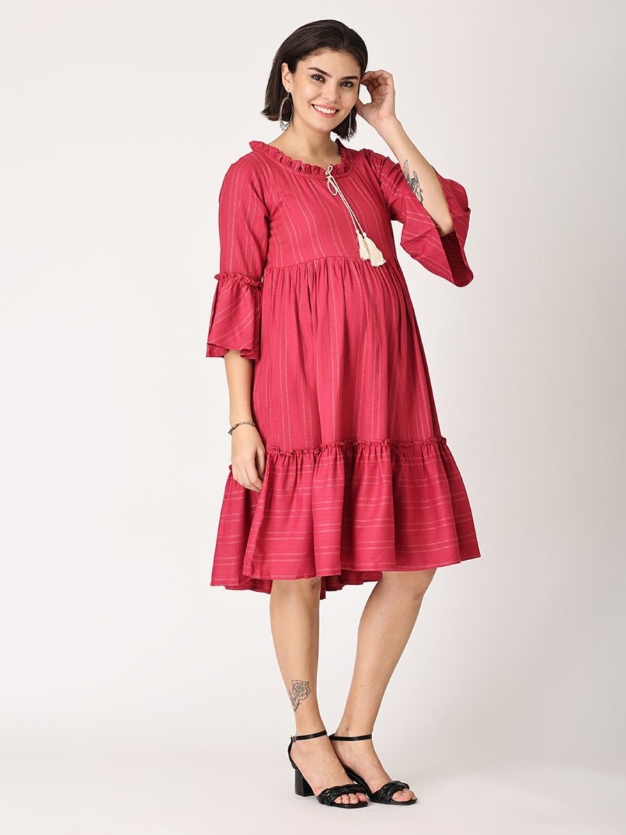 Sugar Berry Maternity Dress with Nursing - MEW-MGTMD-S