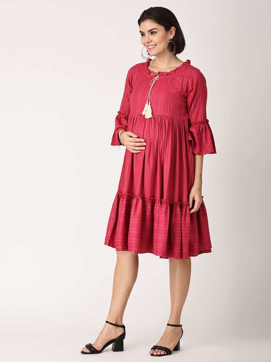 Sugar Berry Maternity Dress with Nursing - MEW-MGTMD-S