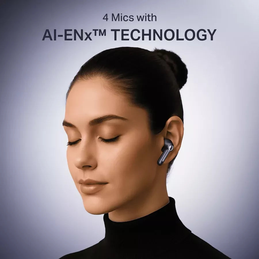 boAt Airdopes Prime 511, Volume Swipe Controls, 50H Battery, 4Mics ENx, App Support Bluetooth (Active Black, True Wireless) Halfpe Deals