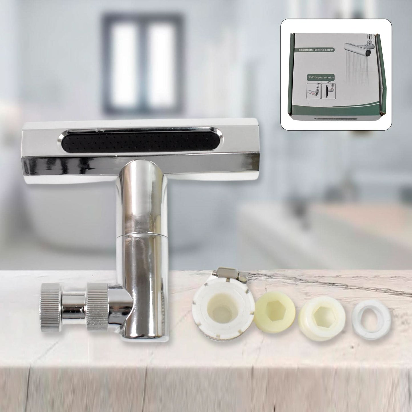 Multifunctional Shower Head Plastic, High Pressure, Water Saving