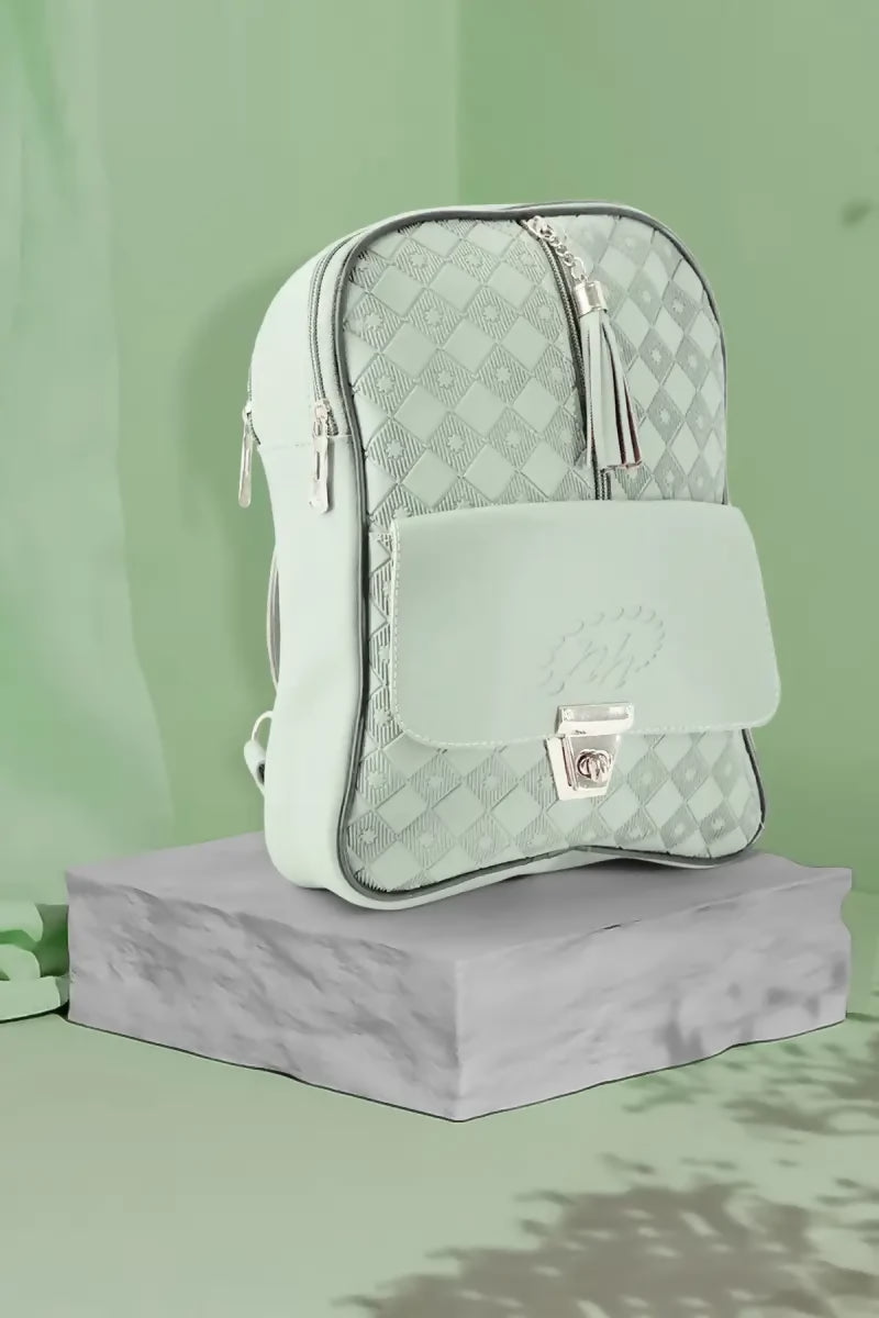Trendy Casual Backpack for Girls - Sea green