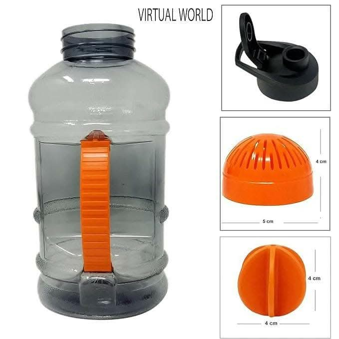 Beast Sports Water/Protein Gallon BPA Free Bottle with Mixer Ball and Strainer (1.5 Liter) - HalfPe