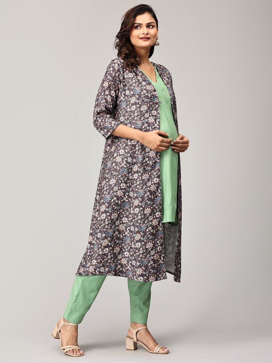 Sweet Sentiments Maternity and Nursing Winter Shacket Dress Set - MEW-SK-SWSNT-S