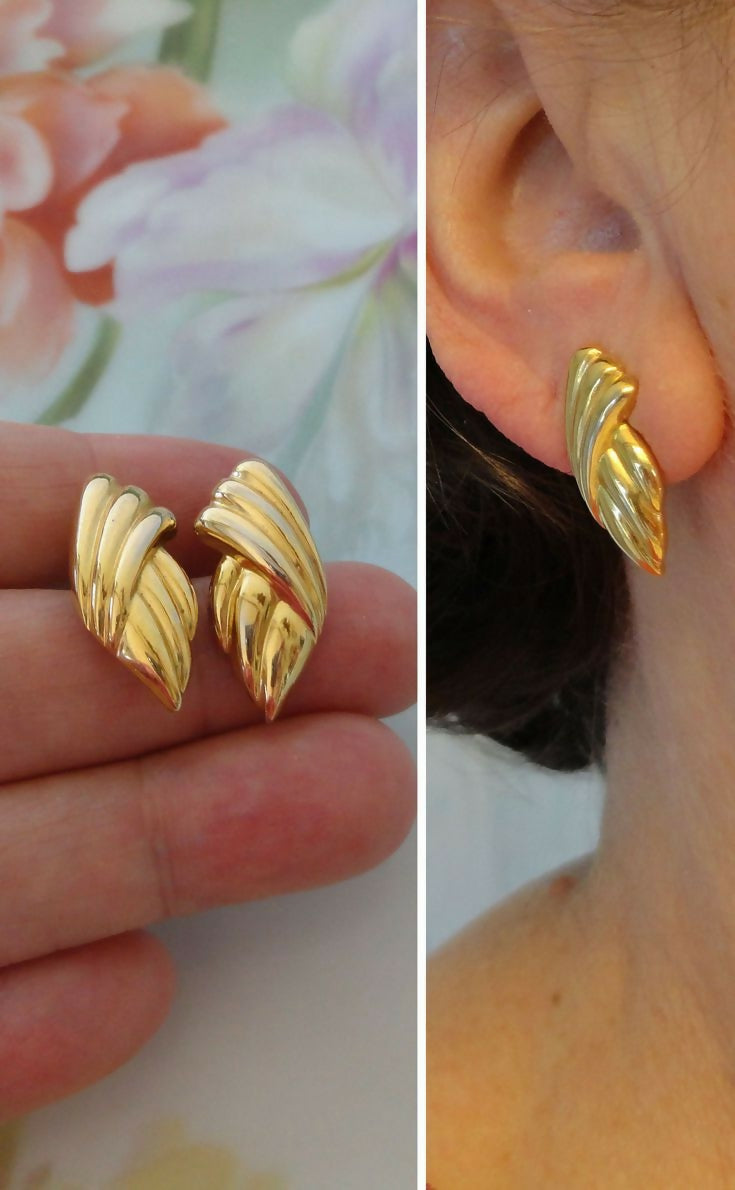 Retro Leaf Korean Earrings