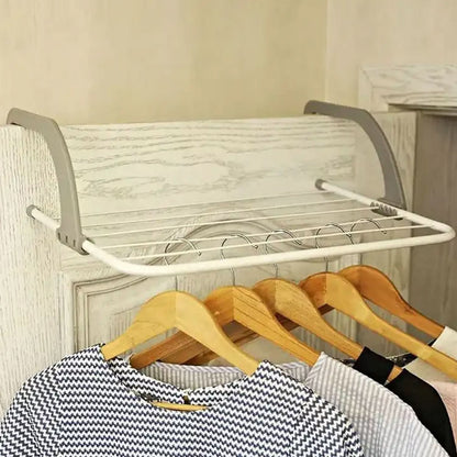 Metal Folding Clothes Drying Rack with Balcony & Indoor Laundry Hanger for Towels, Socks, and Small Clothes