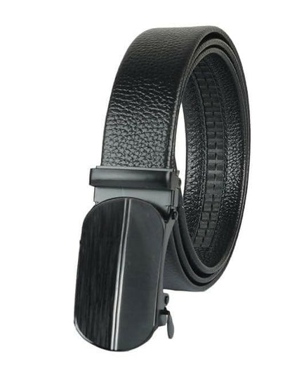 ZEVORA Men's Leather Auto Lock Buckle Belt - HalfPe