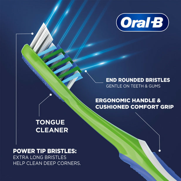Oral-B CrissCross Manual Toothbrush – Family Pack of 4 HalfPe - FW -TPT