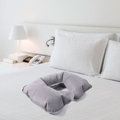 Inflatable U-Shape Travel Pillow – Foldable Neck Cushion for Trips