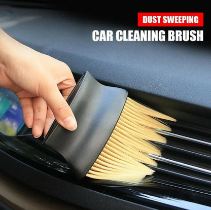 Car Interior AC Vent Dashboard Dust Dirt Cleaner Cleaning Brush Wet and Dry Plastic Wet and Dry Brush - HalfPe