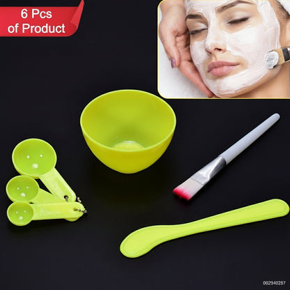 Facial Mask Bowl Set For Girls Use ( 6 Pcs Set )