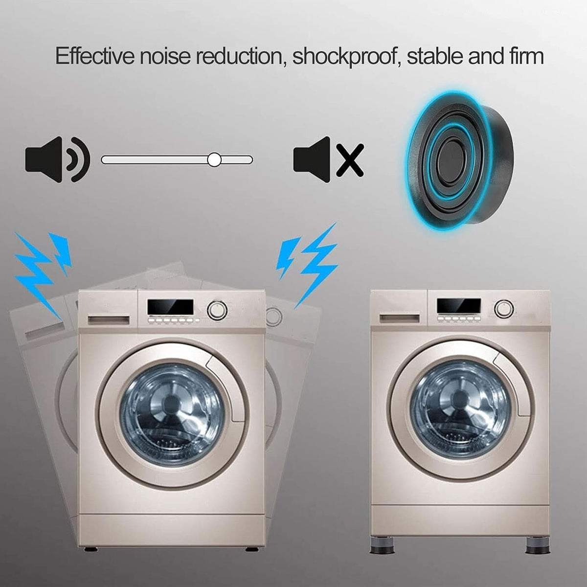 Round Washing Machine Support Pad (4 Pcs Set) HP DD