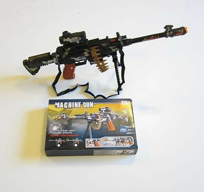 Machine Gun Toy with Sound Effects – Military Color