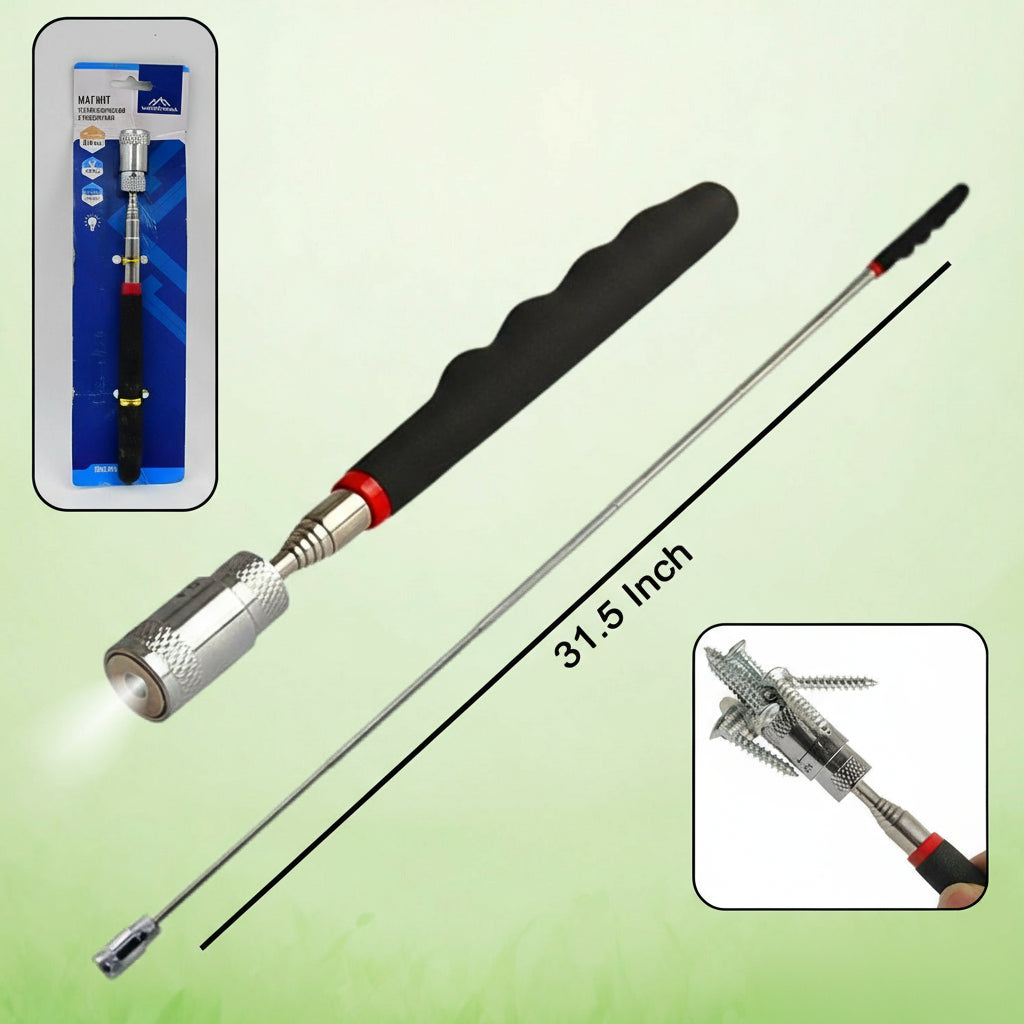 1 Pc Telescopic Pick up Tool Magnetic Mini LED Magnet Tool for Picking up Screwdriver Nuts and Bolts Metal Screw Hand Tools