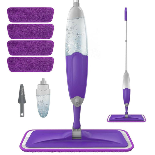 Aluminium Multi Water Spray Mop Set with Microfiber Washable Cleaning Pad - HalfPe