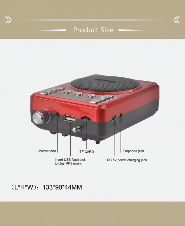 BKK Portable Voice Amplifier with Wireless Microphone, Loud & Clear Sound, Rechargeable Battery, Lightweight Speaker for Teaching, Training & Outdoor Use KARTHIKEYA ELECTRONICS