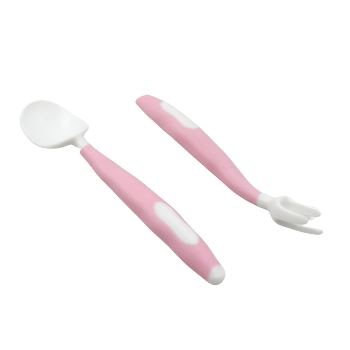 Silicone Bendable Baby Spoon & Fork Set (2 Pc) – Toddler Self-Feeding Utensils with Travel Case HP DD