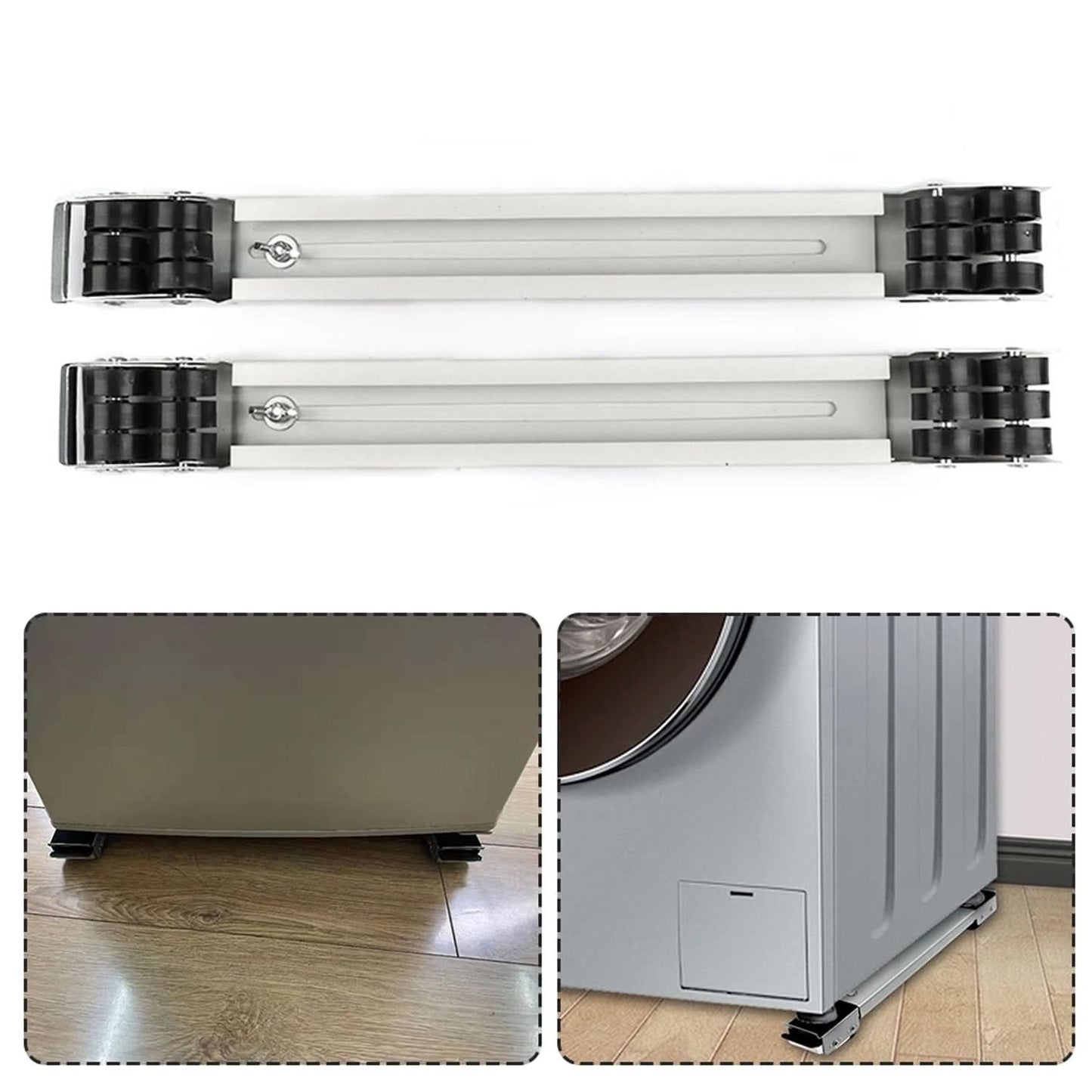 2 Pc Heavy-Duty Castor Wheels For Furniture Moving