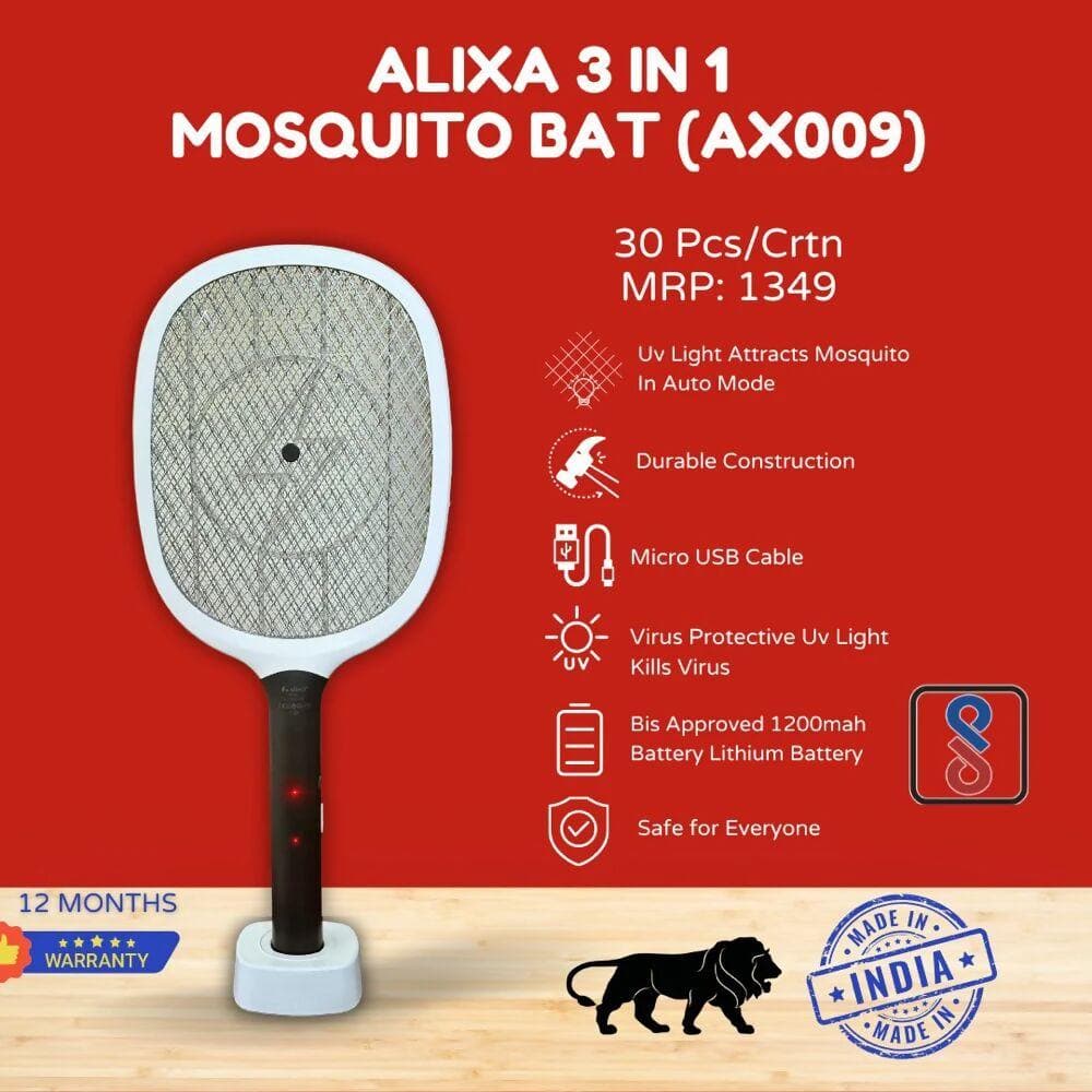 3 in 1 Mosquito Swatters with UV Light and Stand - HalfPe