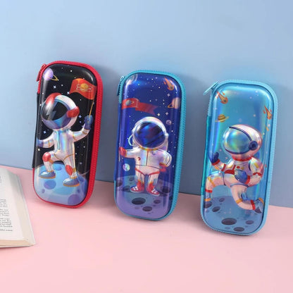 Printed Astronaut Space Hard Boys Top Pencil Case (Blue, Single piece) - HalfPe