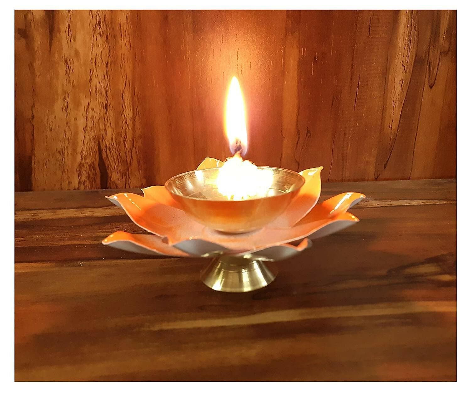 Kamal Diya for C Flower Patti Brass Diya Oil Lamp for Pooja - HalfPe