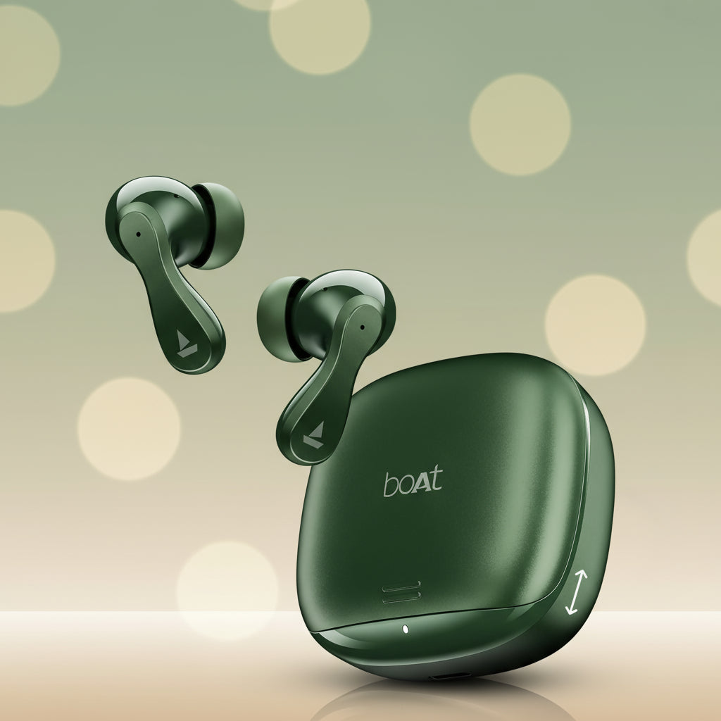 boAt 2025 Launch Airdopes 313, Stream Ad Free Music via App Support, Bluetooth & TWS Ear Buds Wireless Earphones with mic (Multicolor)