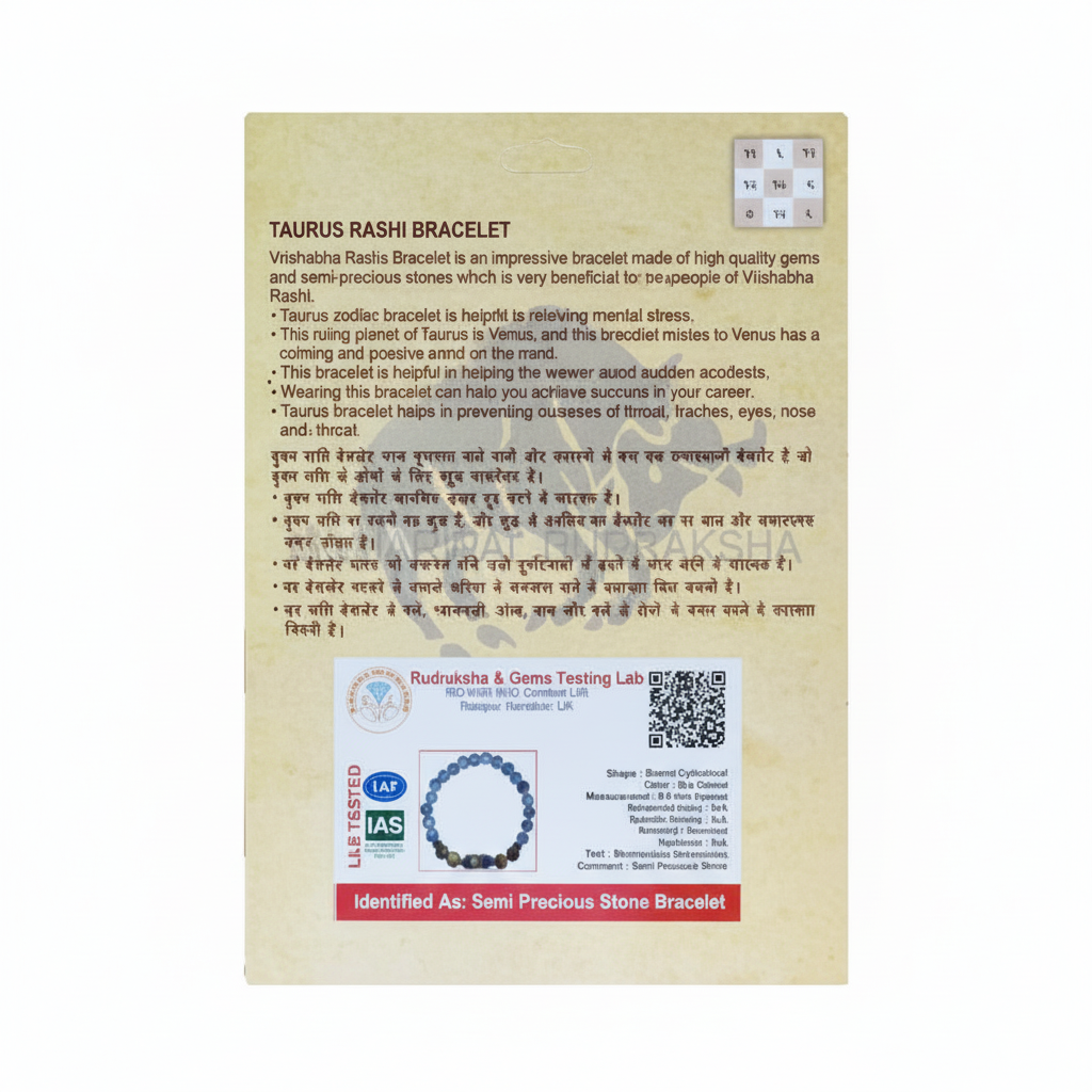 Libra Rashi Bracelet (Tula Rashi-తులా రాశి)– Semi Precious Gemstone Beaded Bracelet for Energy, Strength & Positivity
