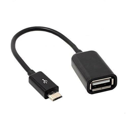 AVMART USB 2.0 A Female to Micro B Male Adapter Cable Micro USB Host Mode Straight OTG Cable (Black) - HalfPe