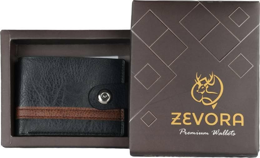 ZEVORA Men Casual Trendy Genuine Leather Wallet (3 Card Slots) - HalfPe