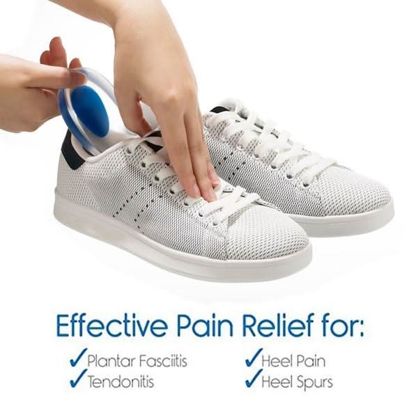 Gel Heel Cups Silicon Heel Pad For Heel Ankle Pain HP DD