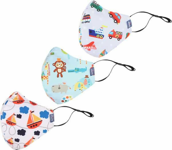 Chicco Kids Face Mask 3-6y Car-Jungle-Ship (3pcs)