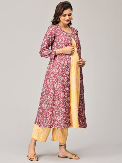 The Admirer Maternity and Nursing Winter Shacket Dress Set - MEW-SK-TADR-S