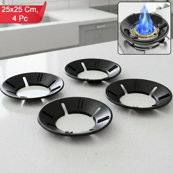 Gas Stove Flame Protector Ring (25 X 25 Cm 4 Pc)