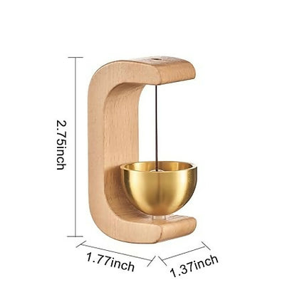 Wooden Magnetic Brass Door Bell Chime Vintage Entry Alert Bell for Shops, Homes & Offices – Wall Mount Decorative Sound Bell