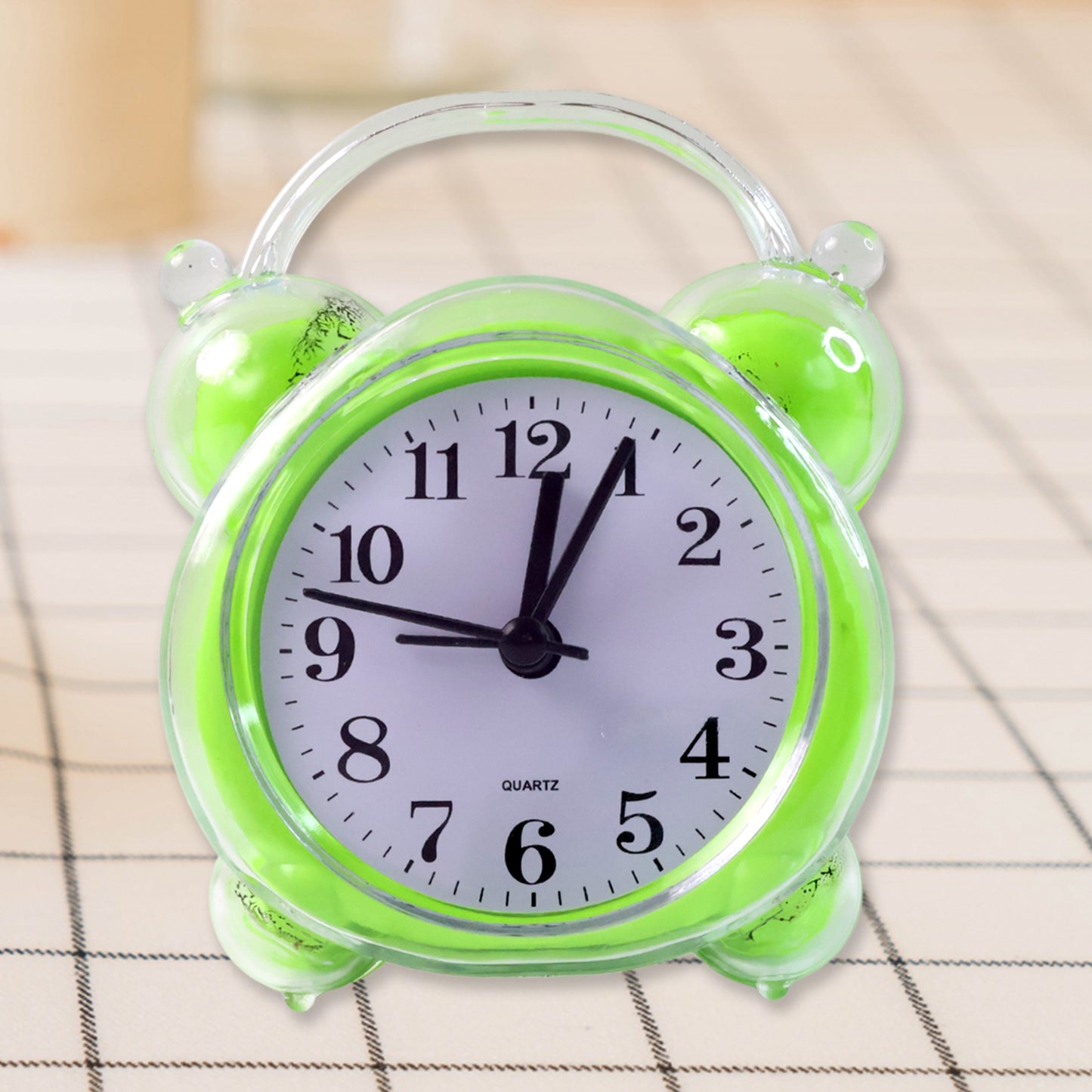 Classic Quartz Alarm Clock with Compact Analog Table Clock for Bedroom, Office &amp; Study Desk (1 Pc)