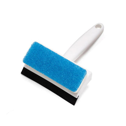 2-in-1 Glass Wiper & Cleaning Brush – Double-Sided Tool for Mirrors, Tiles, Windows & Pots.