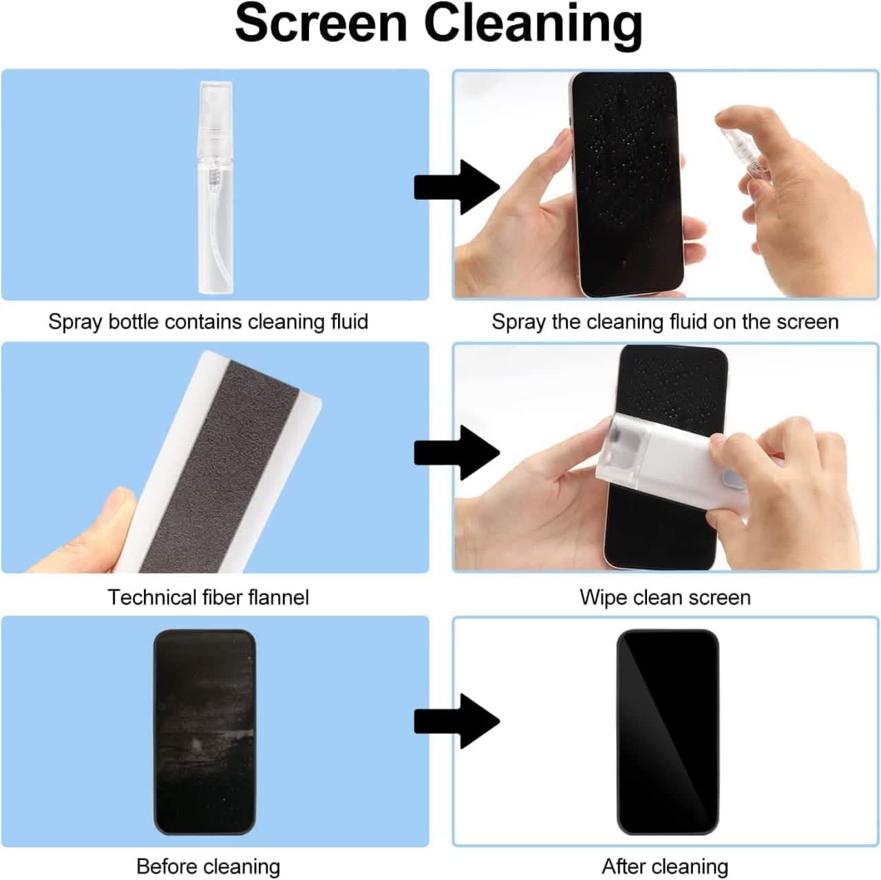 7-in-1 Electronic Cleaning Kit – For Screen, Keyboard, Earbuds & More.