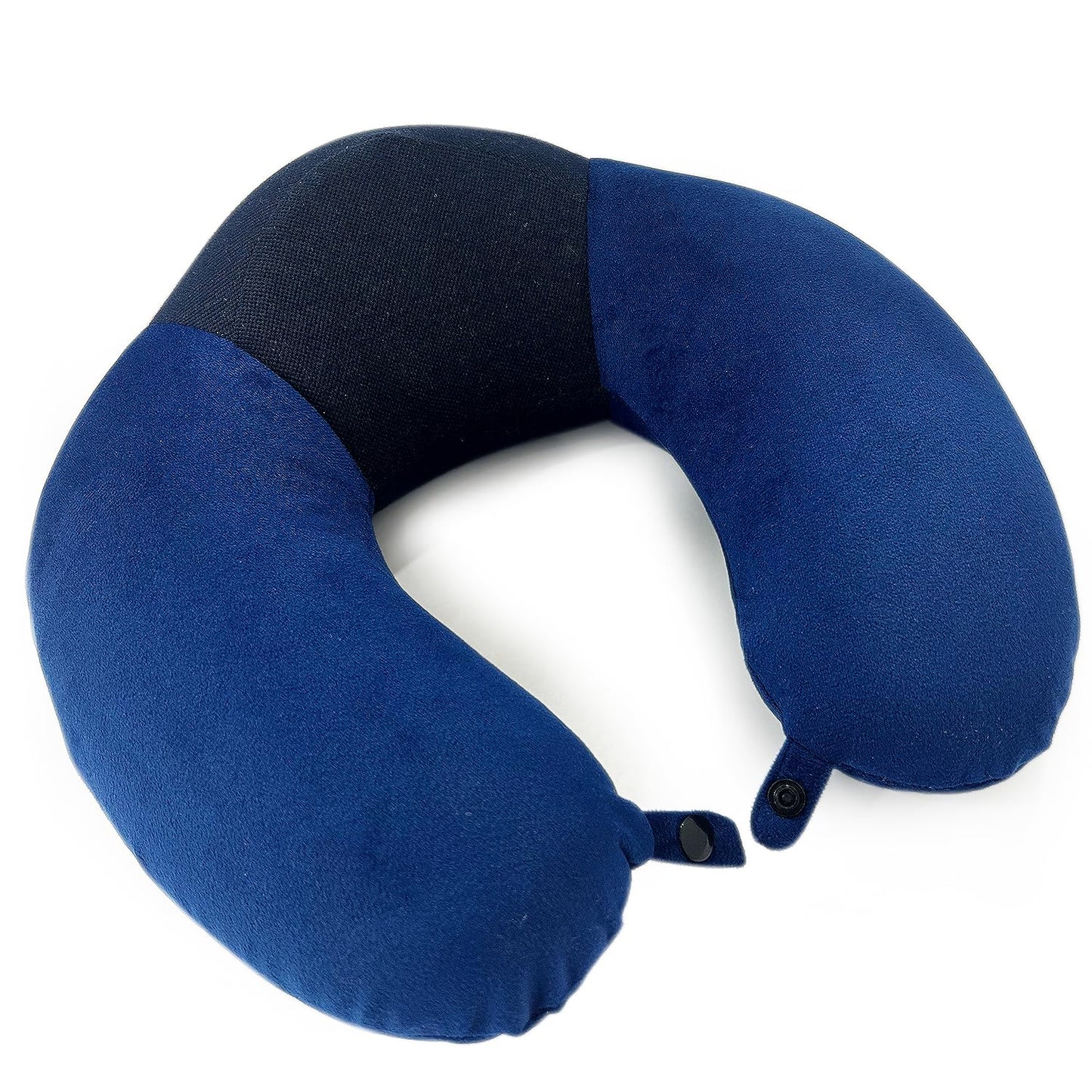 Sleepsia Velvet Memory Foam Neck Raised Travel Pillow Multipurpose (Blue)