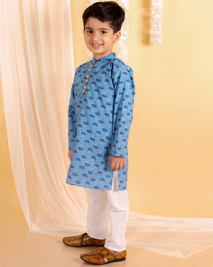 True Blue Boys Kurta Pajama Set - KES-SC-TBB-0-6