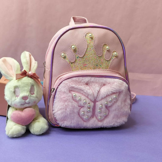 Cute And Adorable Crown Mini Backpack (Multicolour) - HalfPe