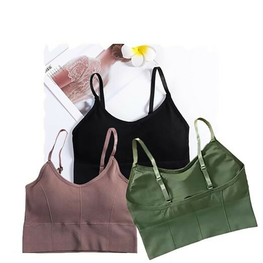 646 Women’s Seamless Free Size Bralette – Pack of 1 (Multicolor)