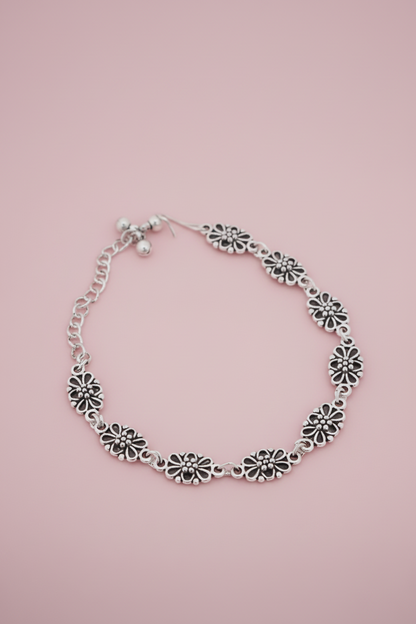 Fancy Collection Oxidized Silver Bracelet For Girls and Women (Silver,Free,1) SUPER