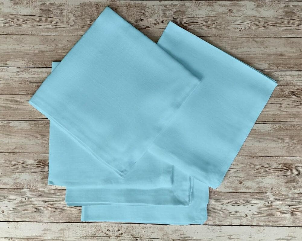 Lushomes Cloth Napkin 18x18 Inches (45x45cm, Light blue, Set of 12) - HalfPe