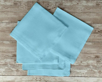 Lushomes Cloth Napkin 18x18 Inches (45x45cm, Light blue, Set of 12) - HalfPe