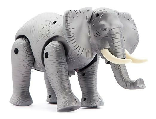 Interactive Walking Elephant Toy with Lights, Sounds and Moving Trunk & Tail – Battery Operated