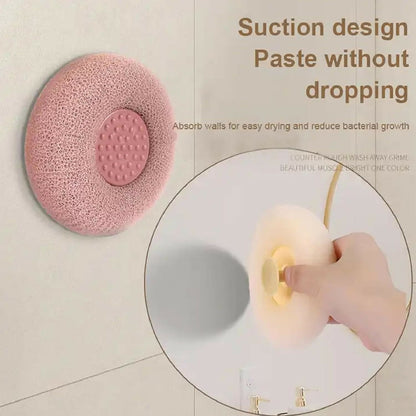 Exfoliating Round Loofah Bath Brush Soft Mesh Body Scrubber for Deep Cleansing, Gentle Exfoliation & Relaxing Massage