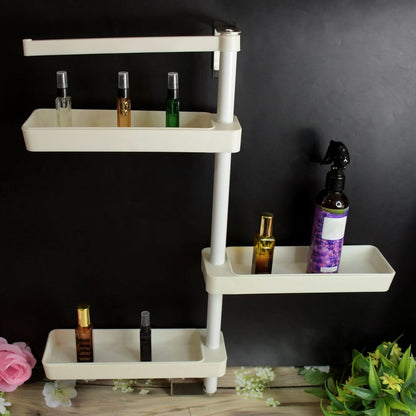 360° Rotating Adjustable Kitchen Storage Rack – Multipurpose Organizer Shelf for Home & Kitchen