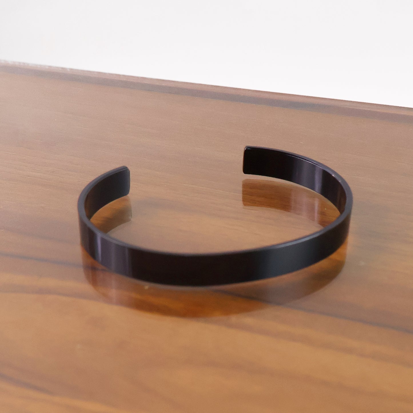 Stylish Black-Plated Stainless-Steel Bracelet For Men Boys Stainless Steel & Open Kada Bracelets For Men Boys Gift (1 Pc / Black)