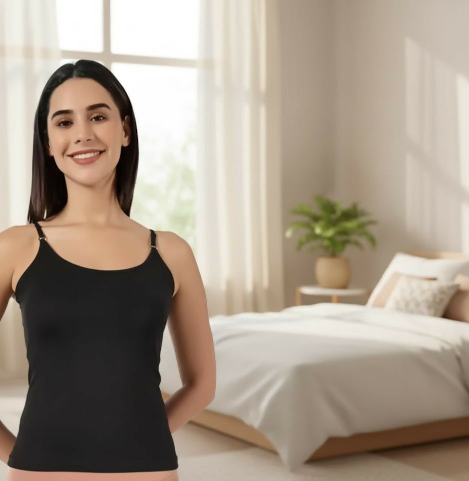 Women's Premium Adjustable Strap Camisole – Pack of 2 (Multicolor)