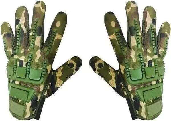 Outdoor Non-Slip Wear Army Print Protective Riding Gloves - HalfPe