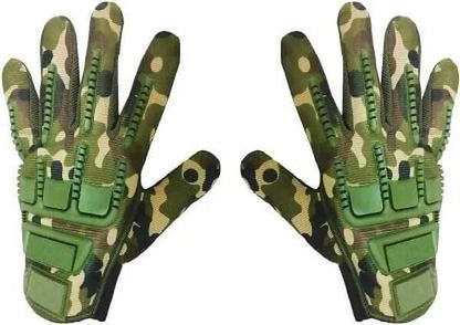 Outdoor Non-Slip Wear Army Print Protective Riding Gloves - HalfPe